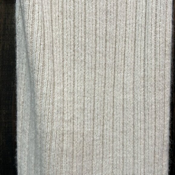 Worth Collective Bow Maxi Sweater Dress S Ivory Cream Ribbed Stretchy Bump Boho - Picture 4 of 13